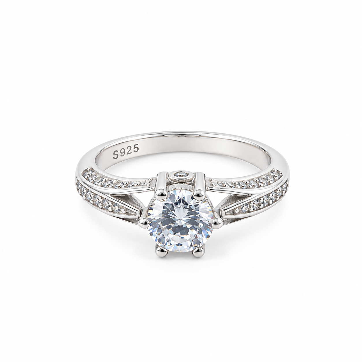 Cubic Zirconia Ring – 925 Sterling Silver – OYA by Gemkara view 1