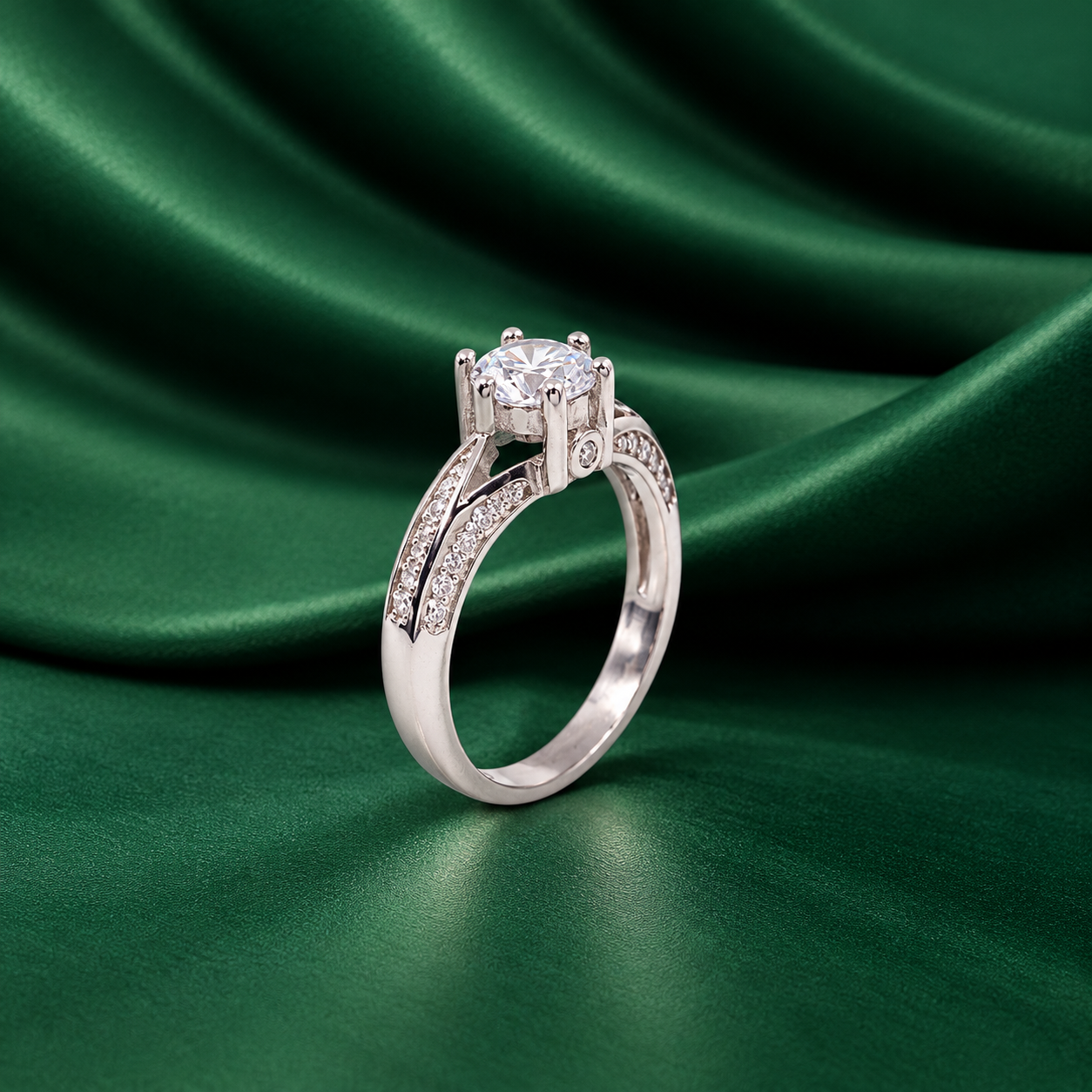 Cubic Zirconia Ring – 925 Sterling Silver – OYA by Gemkara view 3