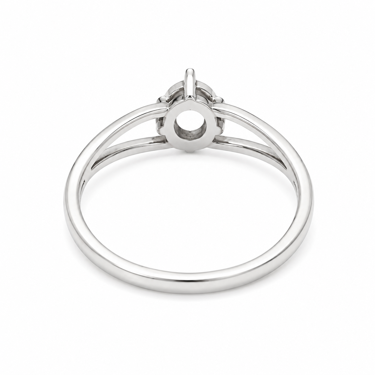Split Shank Solitaire Ring – 925 Sterling Silver – OYA by Gemkara view 3