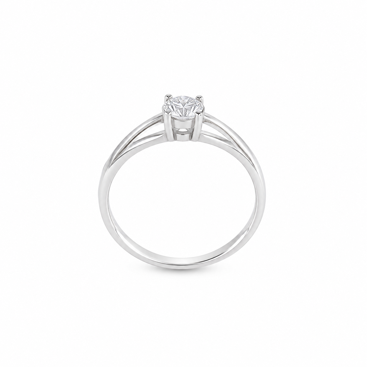 Split Shank Solitaire Ring – 925 Sterling Silver – OYA by Gemkara view 4