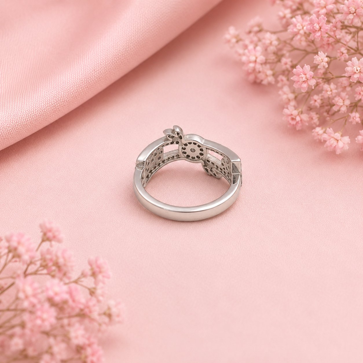 Floral Ring – 925 Sterling Silver – OYA by Gemkara view 3