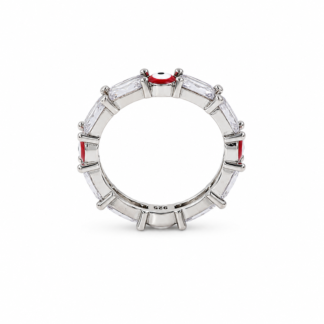 Princess Cut Ruby Solitaire Ring – 925 Sterling Silver – OYA by Gemkara view 3