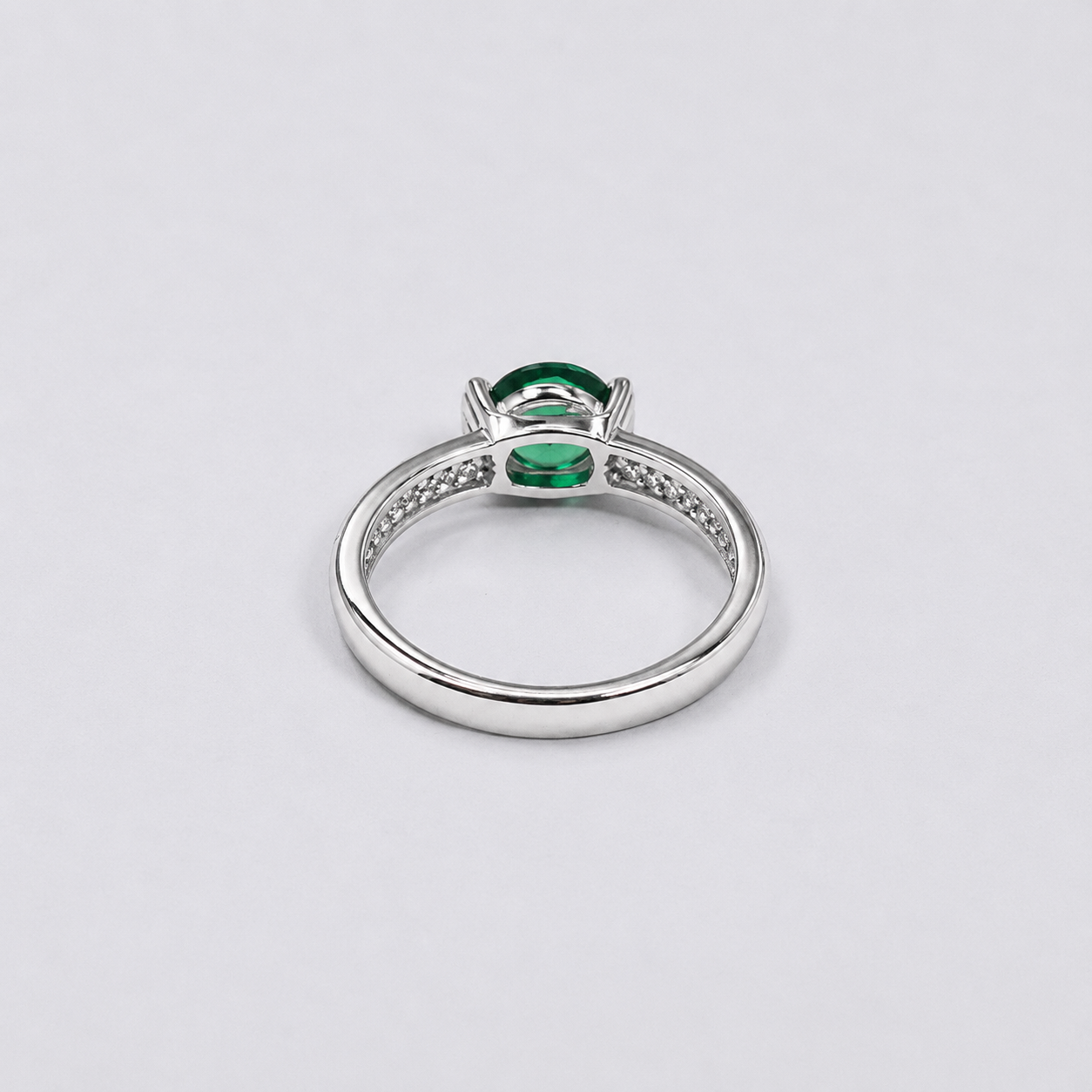 Emerald Glow Ring – 925 Sterling Silver – OYA by Gemkara view 3