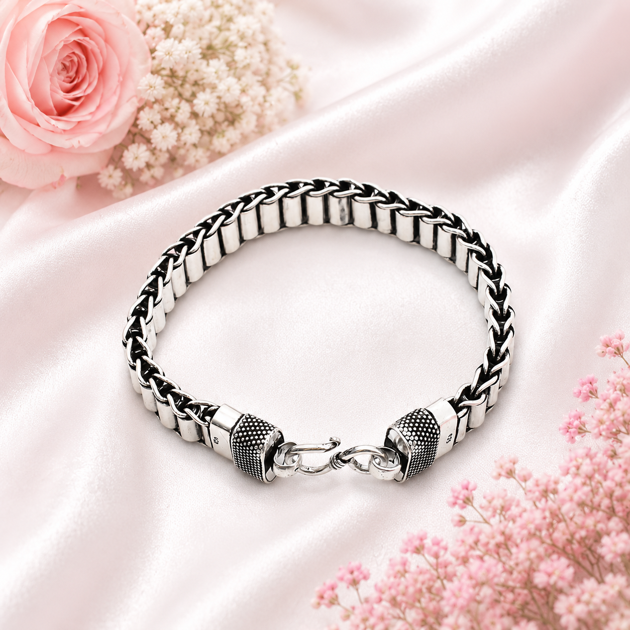 Franco Chain Bracelet – 925 Sterling Silver – OYA by Gemkara view 4