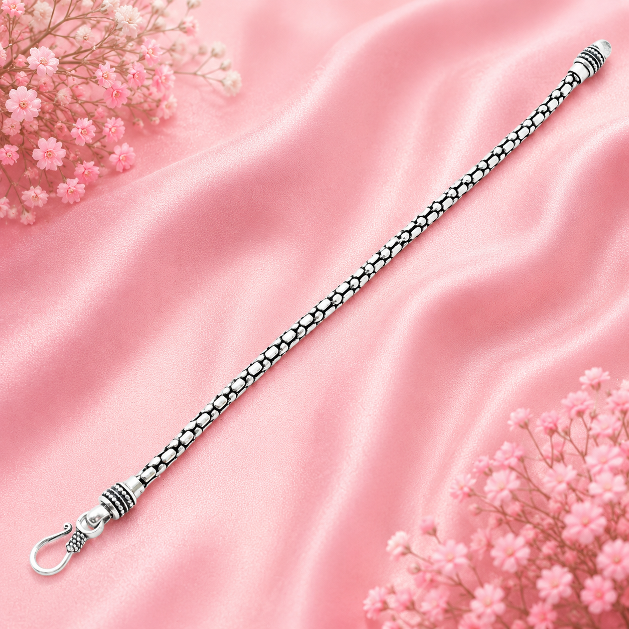 Dot Chain Bracelet – 925 Sterling Silver – OYA by Gemkara view 2