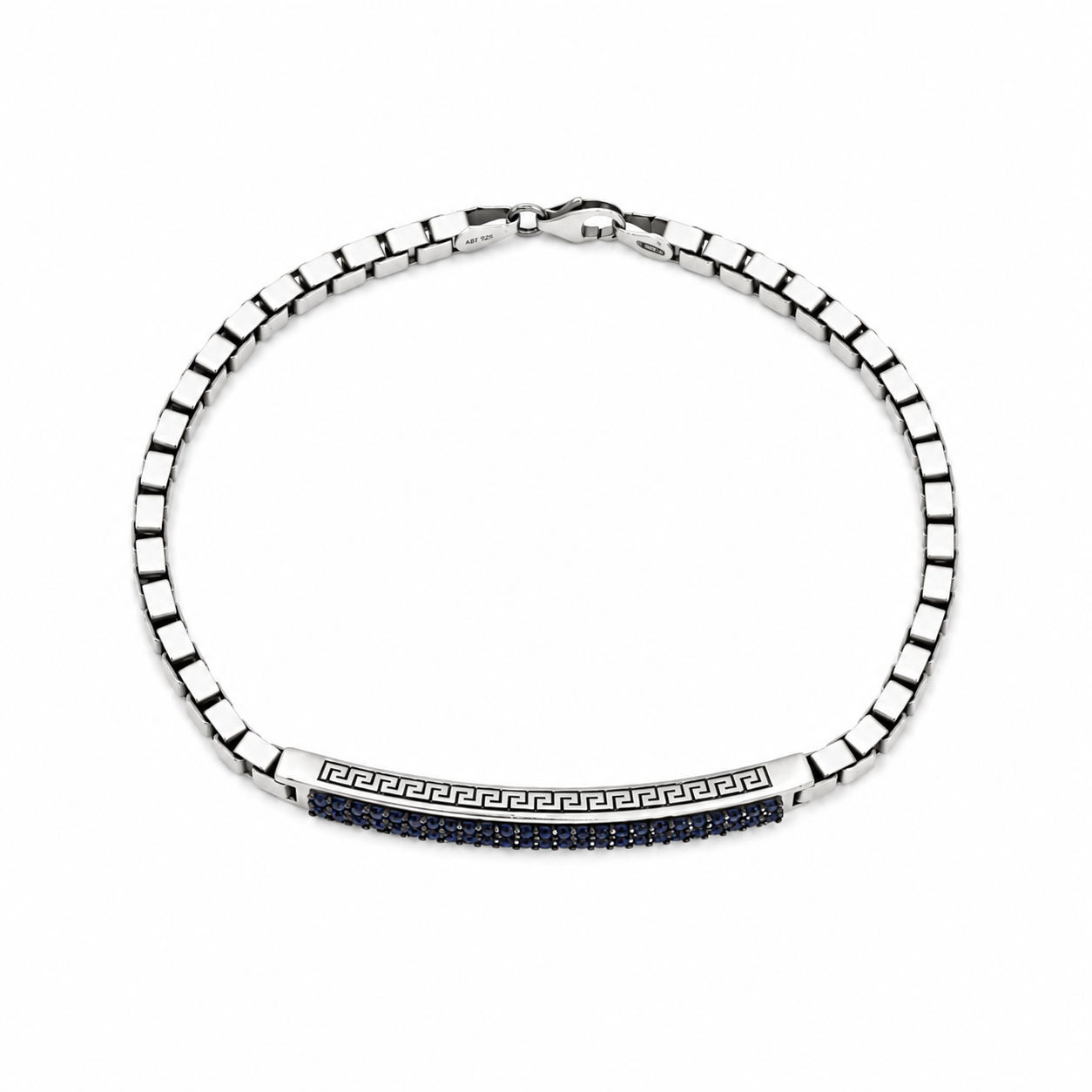 Sapphire Bar Bracelet – 925 Sterling Silver – OYA by Gemkara view 1