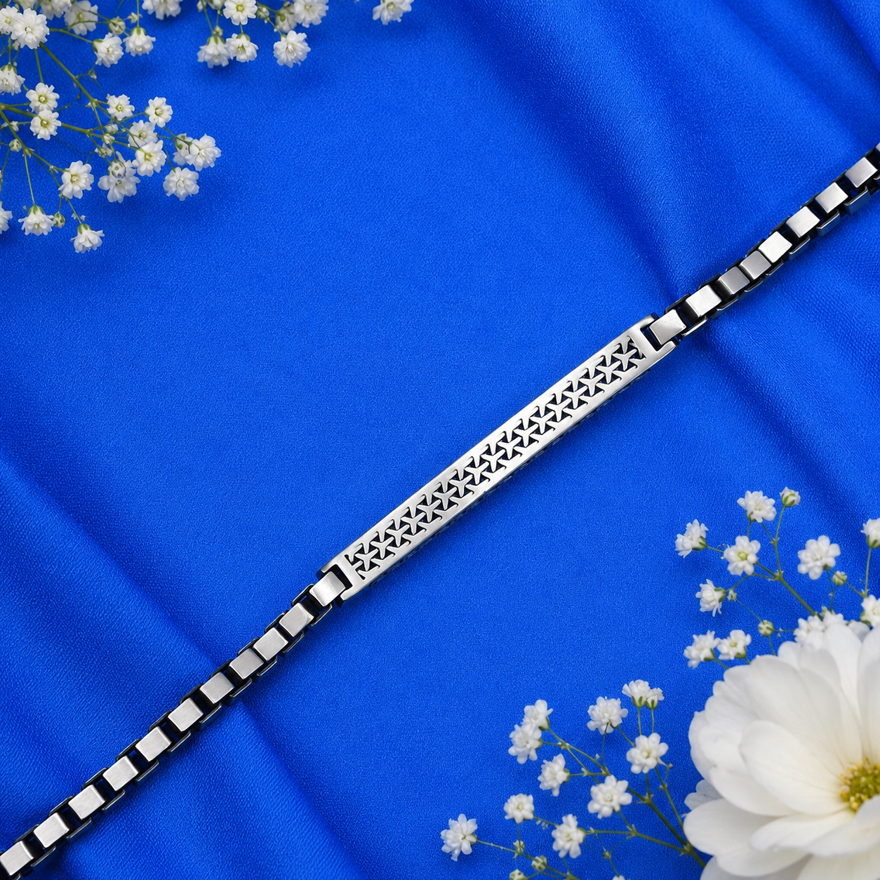 Sapphire Bar Bracelet – 925 Sterling Silver – OYA by Gemkara view 3