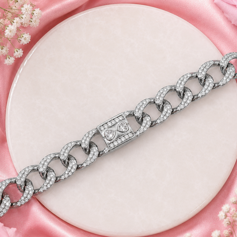 Monarch Link Bracelet – 925 Sterling Silver – OYA by Gemkara view 2