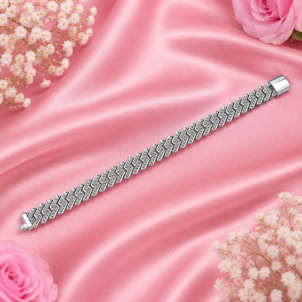 Apex Link Bracelet – 925 Sterling Silver – OYA by Gemkara view 3