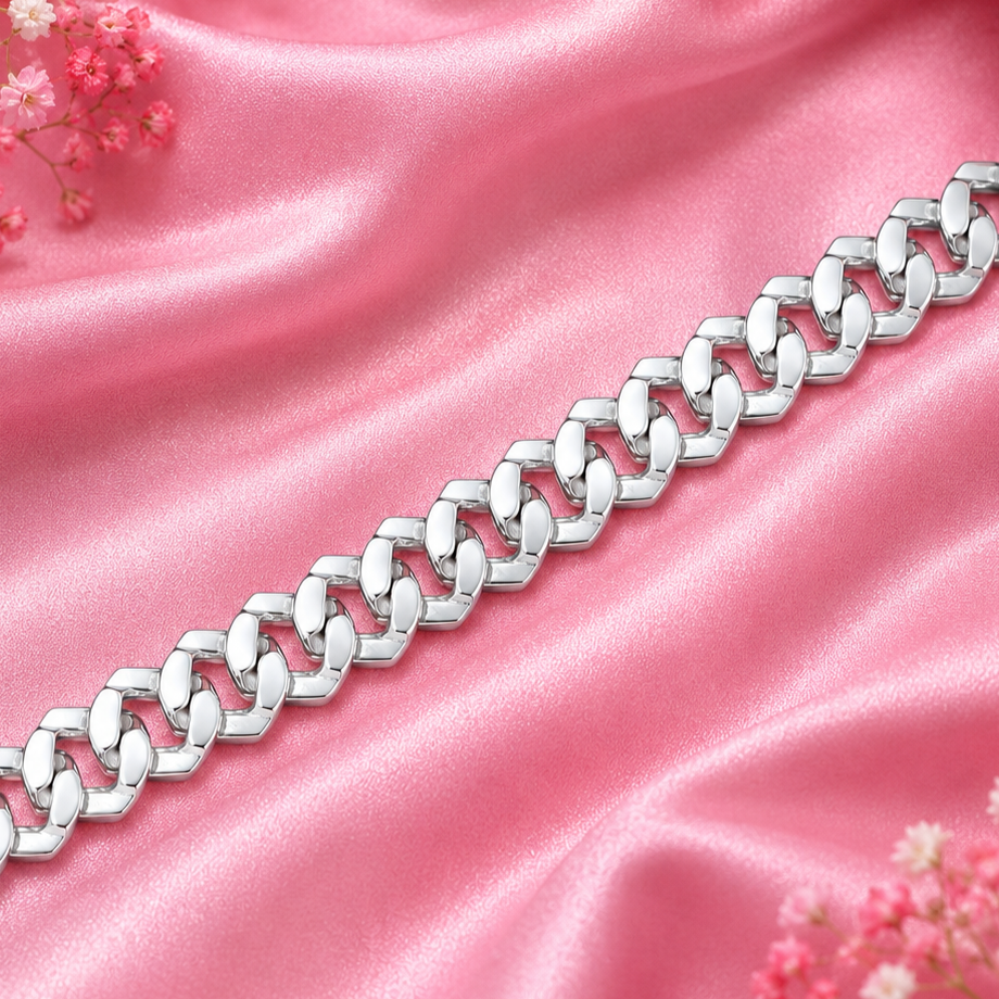 Apex Link Bracelet – 925 Sterling Silver – OYA by Gemkara view 4