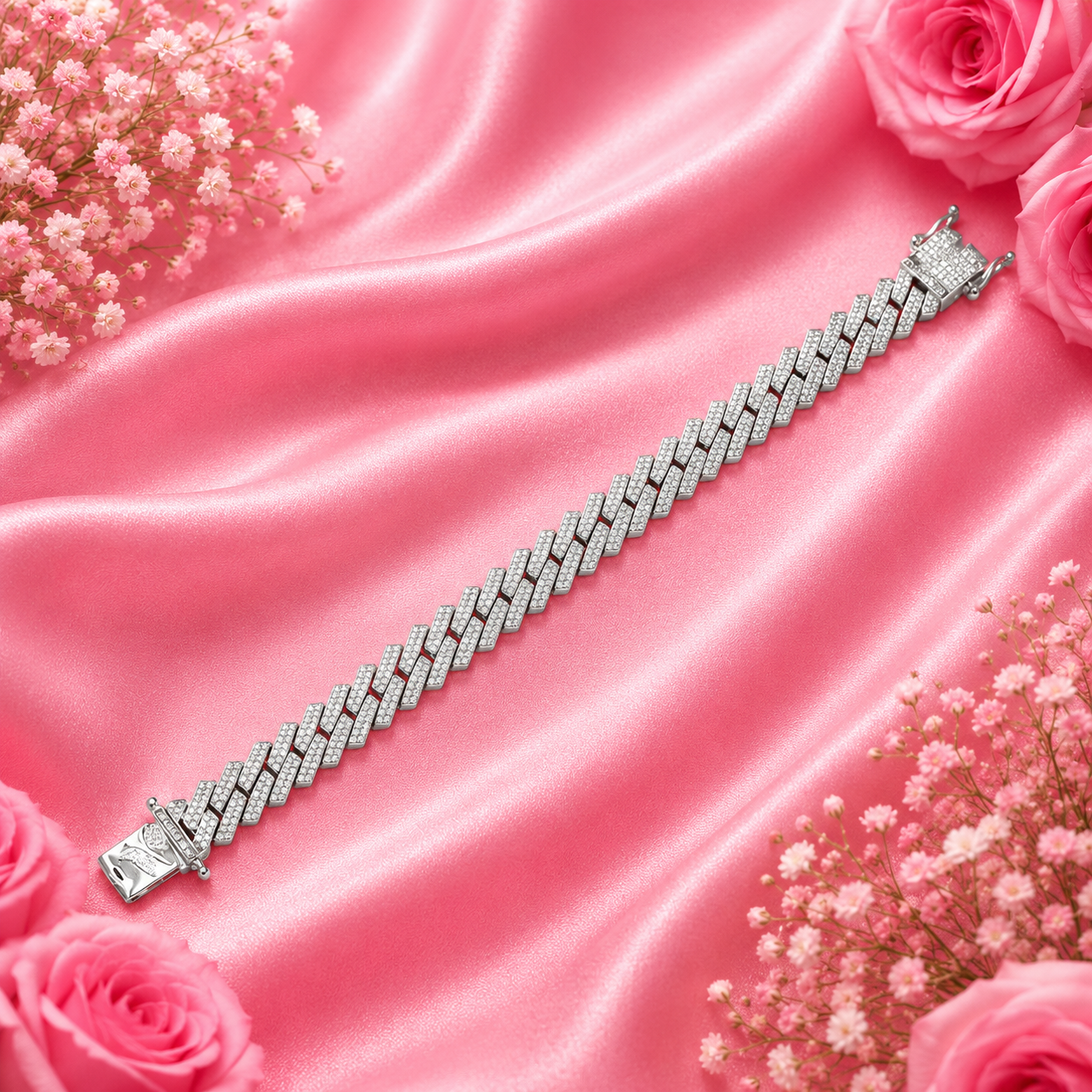 Diamond Weave Bracelet – 925 Sterling Silver – OYA by Gemkara view 3