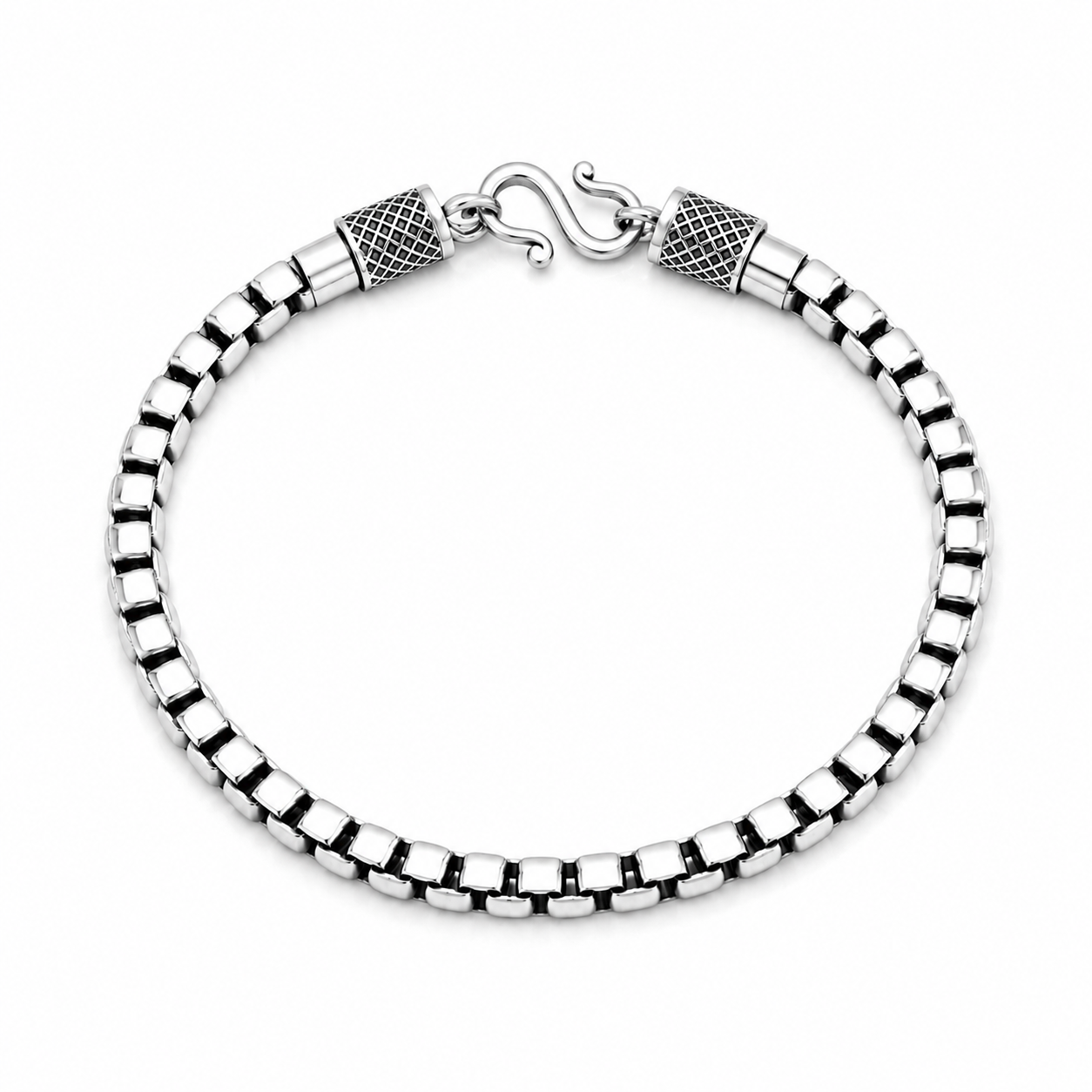Eclipse Link Bracelet – 925 Sterling Silver – OYA by Gemkara view 1