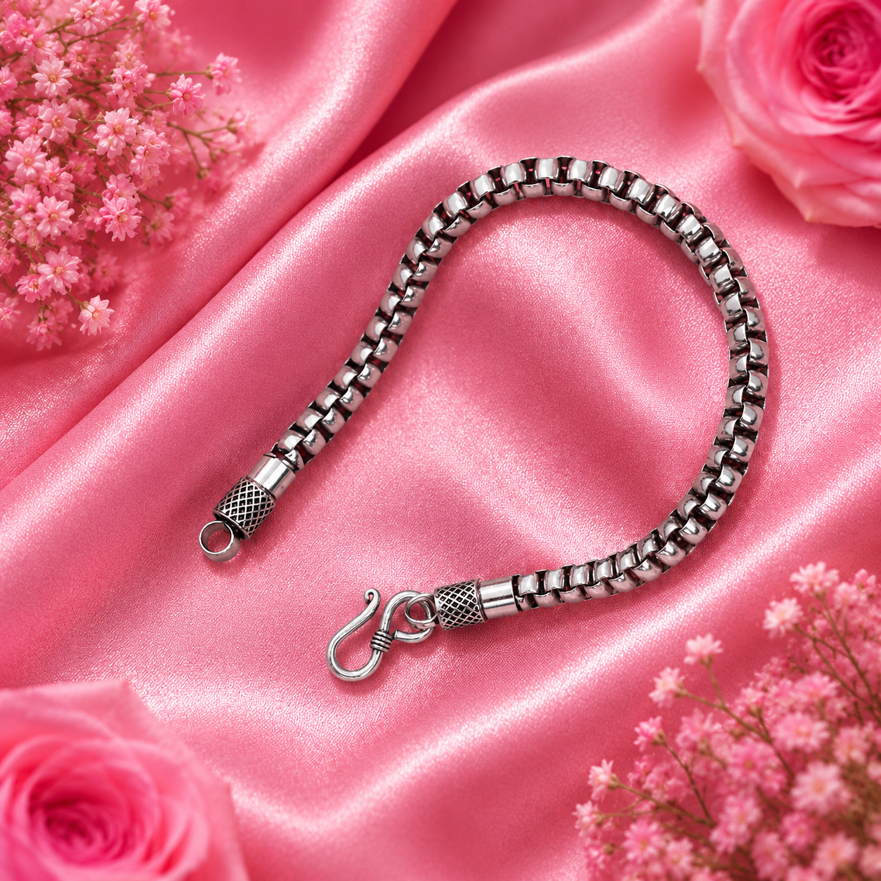 Eclipse Link Bracelet – 925 Sterling Silver – OYA by Gemkara view 2