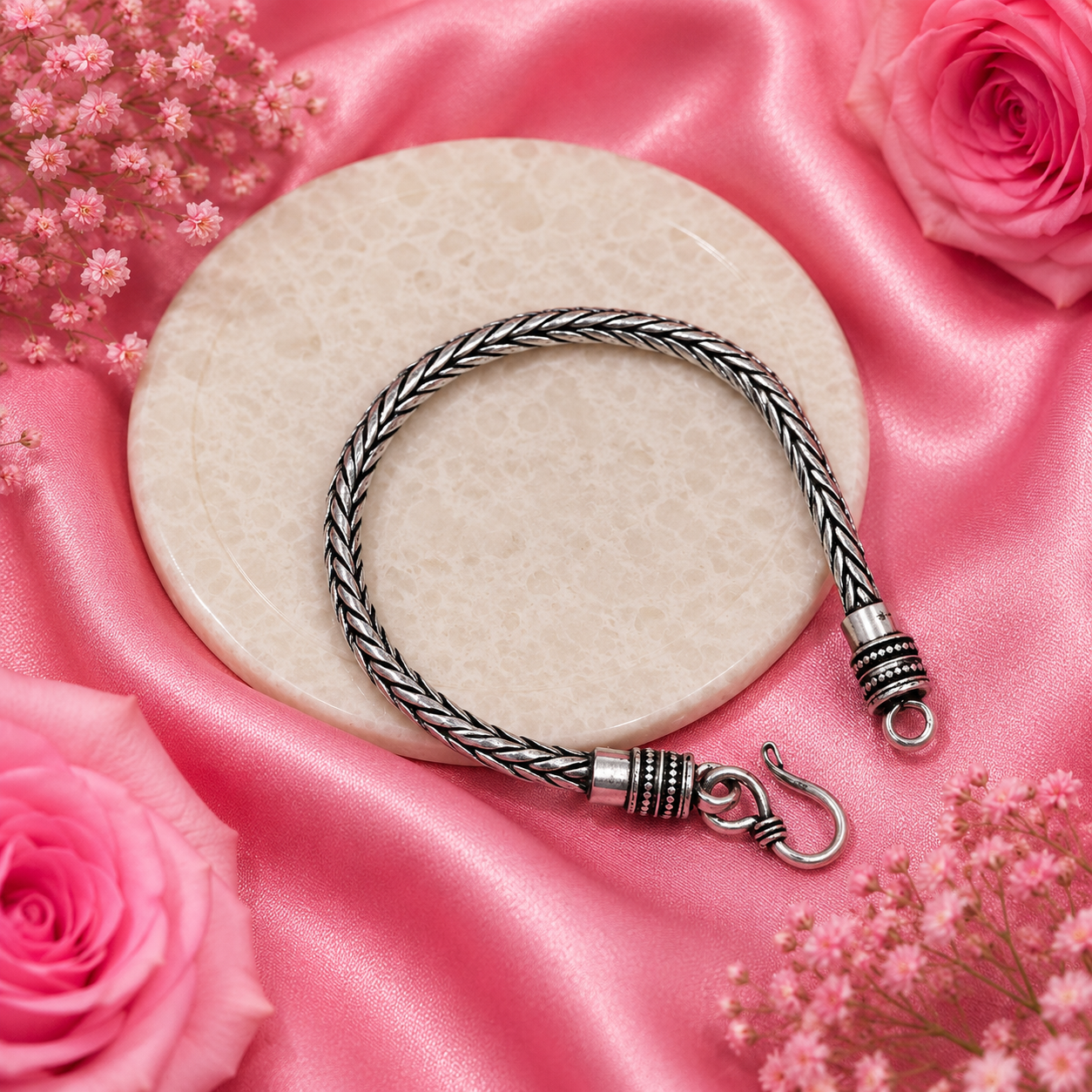 Heritage Weave Bracelet – 925 Sterling Silver – OYA by Gemkara view 2
