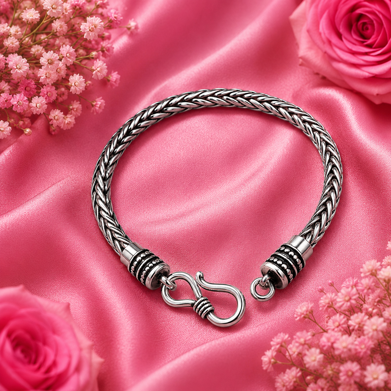 Heritage Weave Bracelet – 925 Sterling Silver – OYA by Gemkara view 3