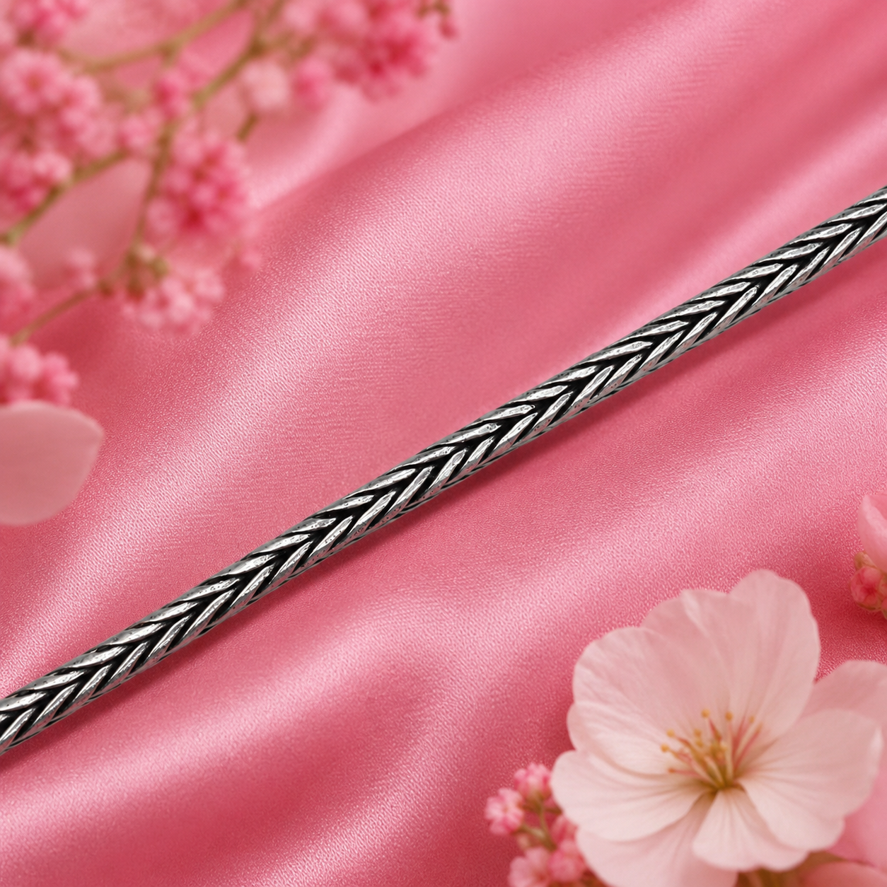 Heritage Weave Bracelet – 925 Sterling Silver – OYA by Gemkara view 4