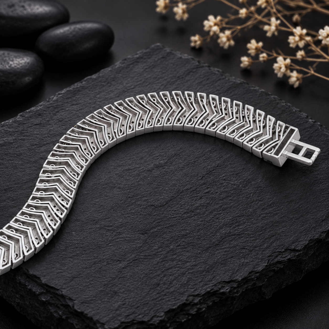 Gold Polish Two-Tone Bracelet – 925 Sterling Silver – OYA by Gemkara view 3