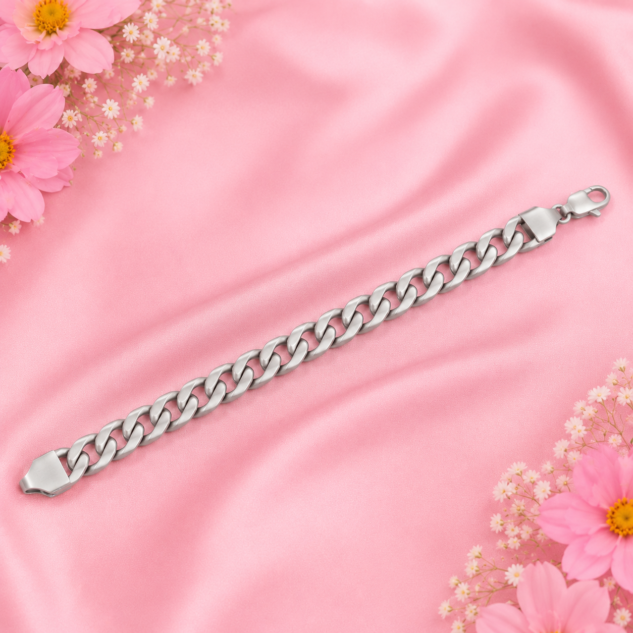 Elite Curb Bracelet – 925 Sterling Silver – OYA by Gemkara view 3