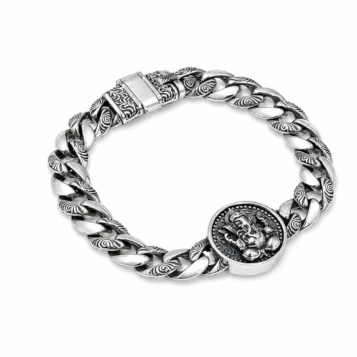Divine Ganesha Bracelet – 925 Sterling Silver – OYA by Gemkara view 1