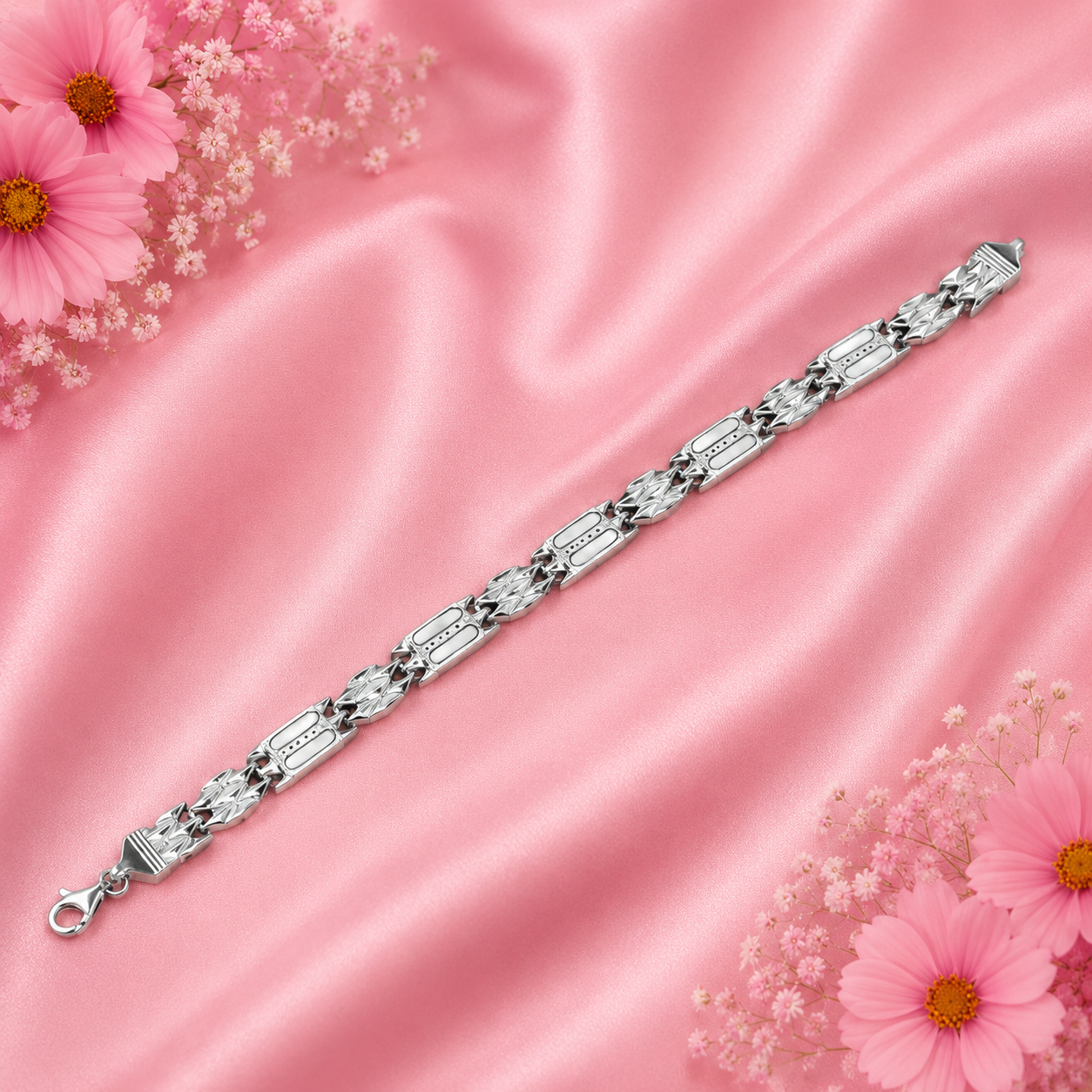 Prism Link Bracelet – 925 Sterling Silver – OYA by Gemkara view 2