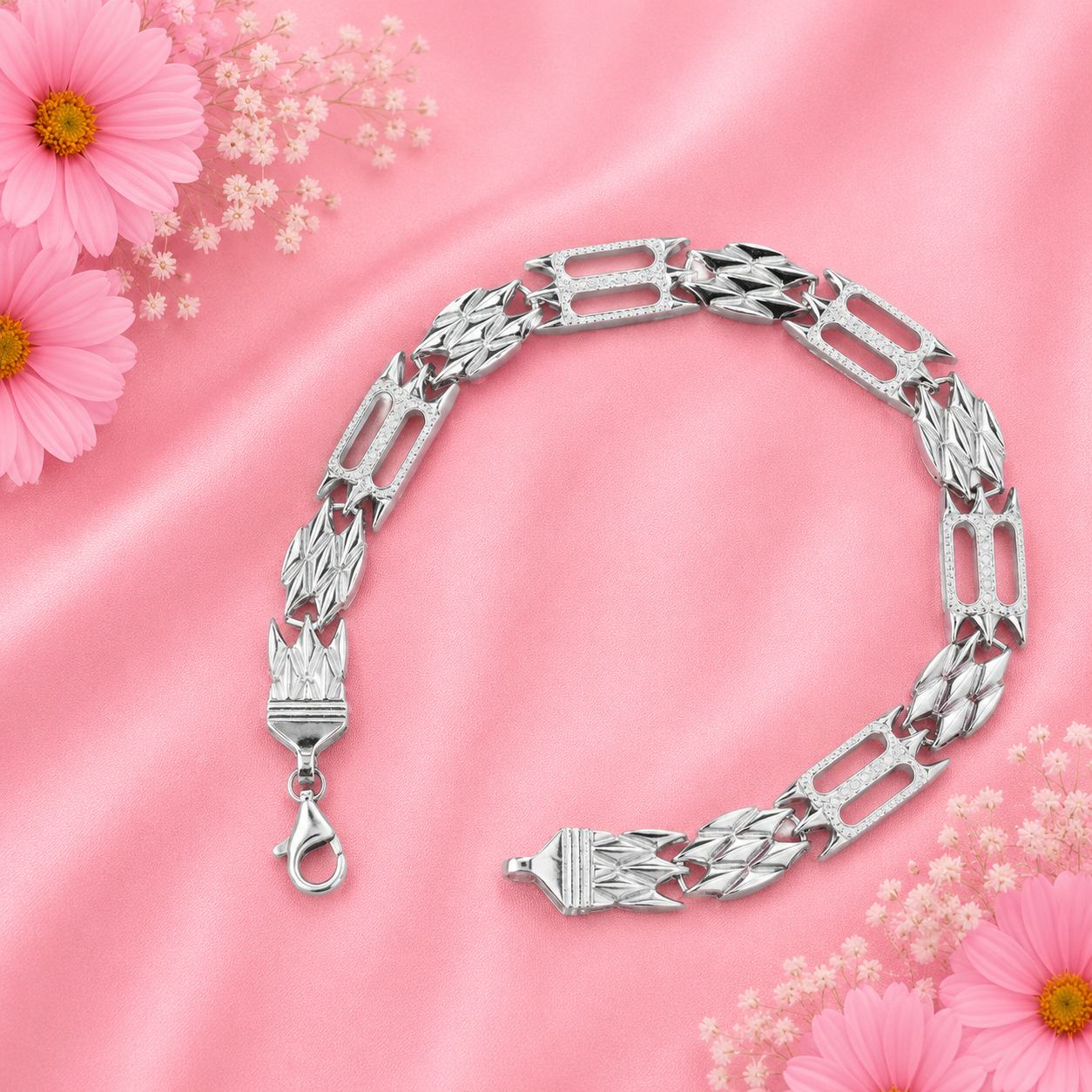Prism Link Bracelet – 925 Sterling Silver – OYA by Gemkara view 3