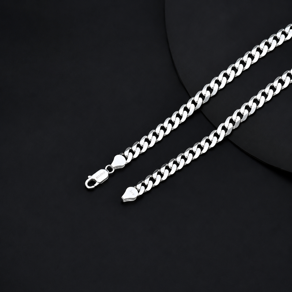 Curb Diamond Cut – 925 Sterling Silver – OYA by Gemkara view 4