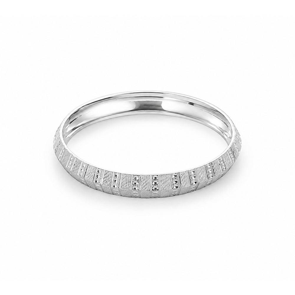Royal Facet Kada – 925 Sterling Silver – OYA by Gemkara view 1