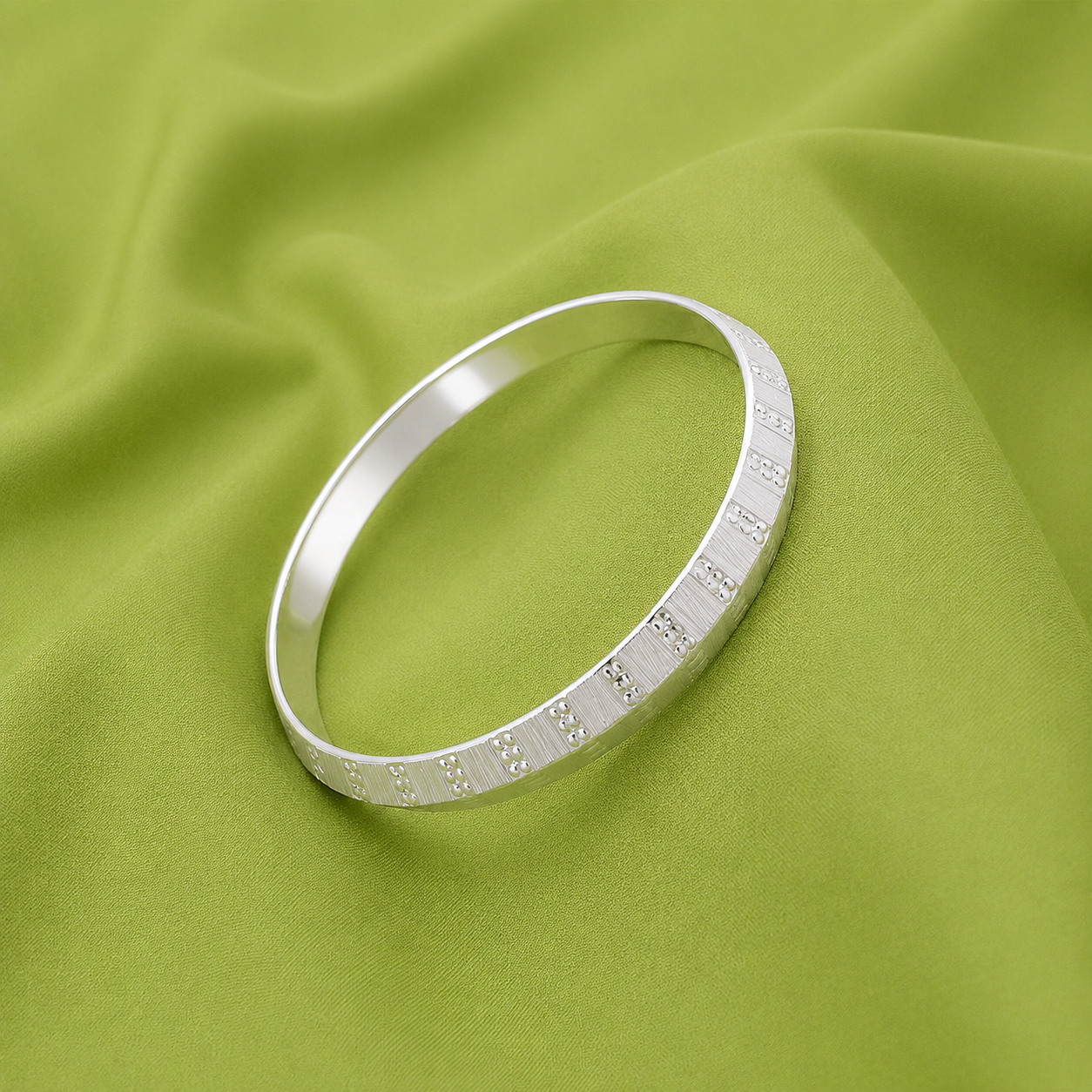 Royal Facet Kada – 925 Sterling Silver – OYA by Gemkara view 2