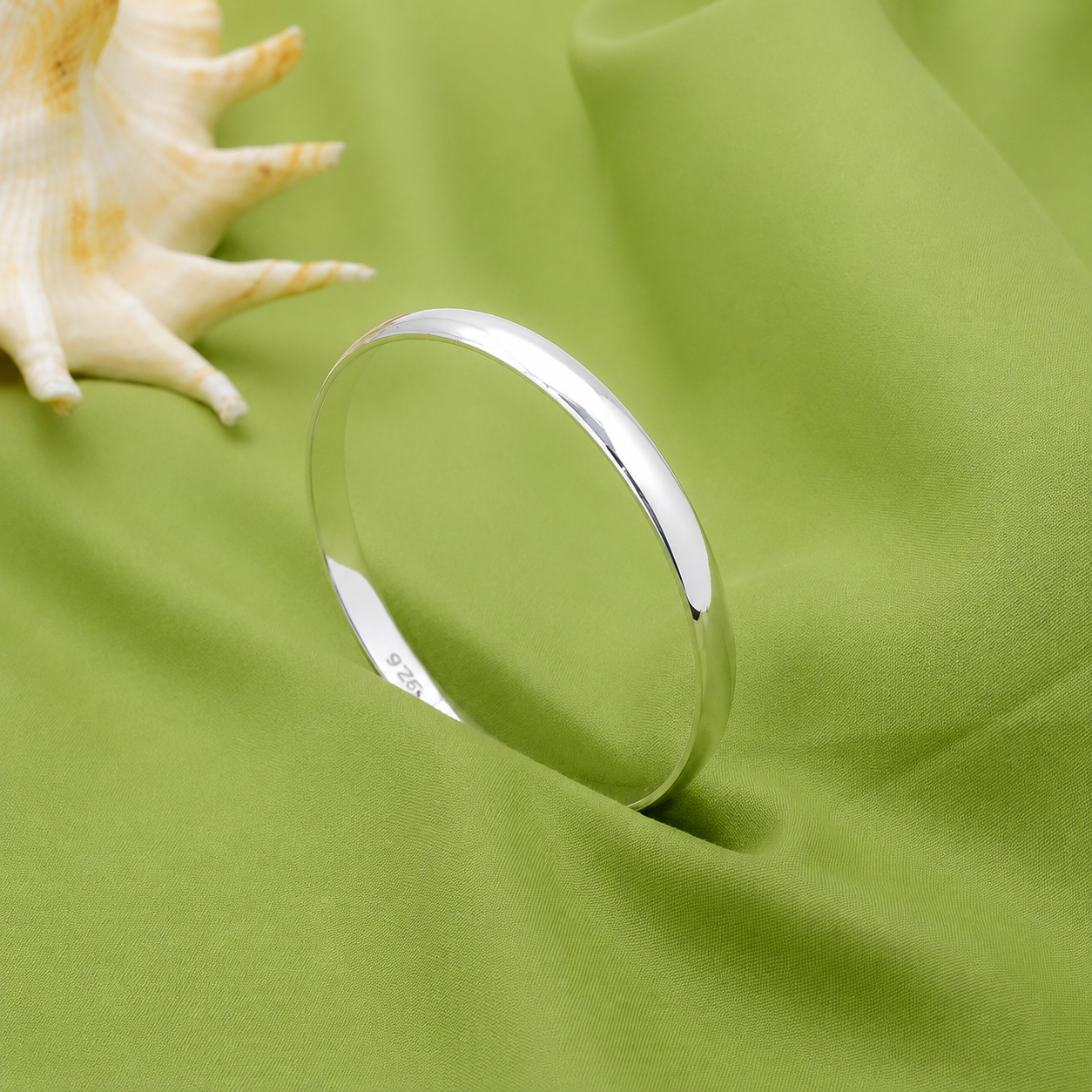 Classic Band Kada – 925 Sterling Silver – OYA by Gemkara view 3