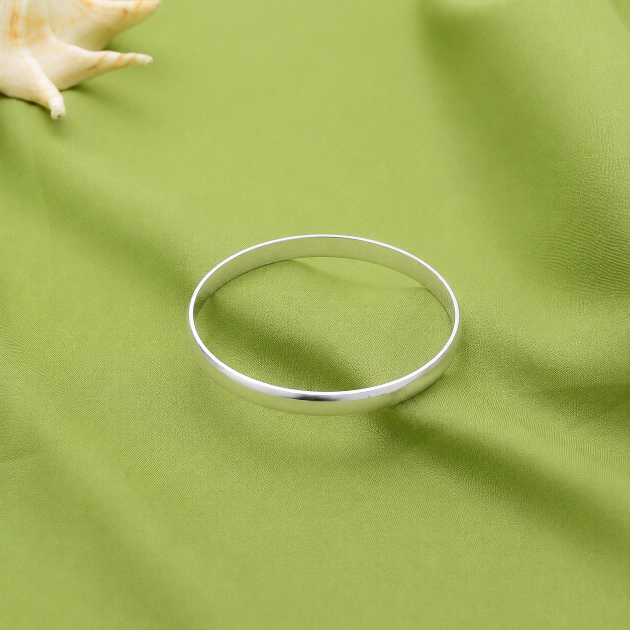 Classic Band Kada – 925 Sterling Silver – OYA by Gemkara view 4