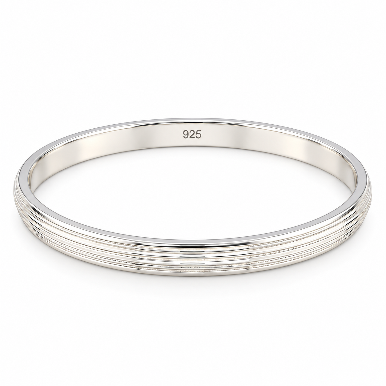 Textured Kada – 925 Sterling Silver – OYA by Gemkara view 1