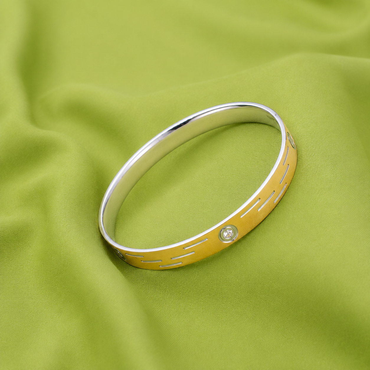 Auric Line Kada – 925 Sterling Silver – OYA by Gemkara view 2