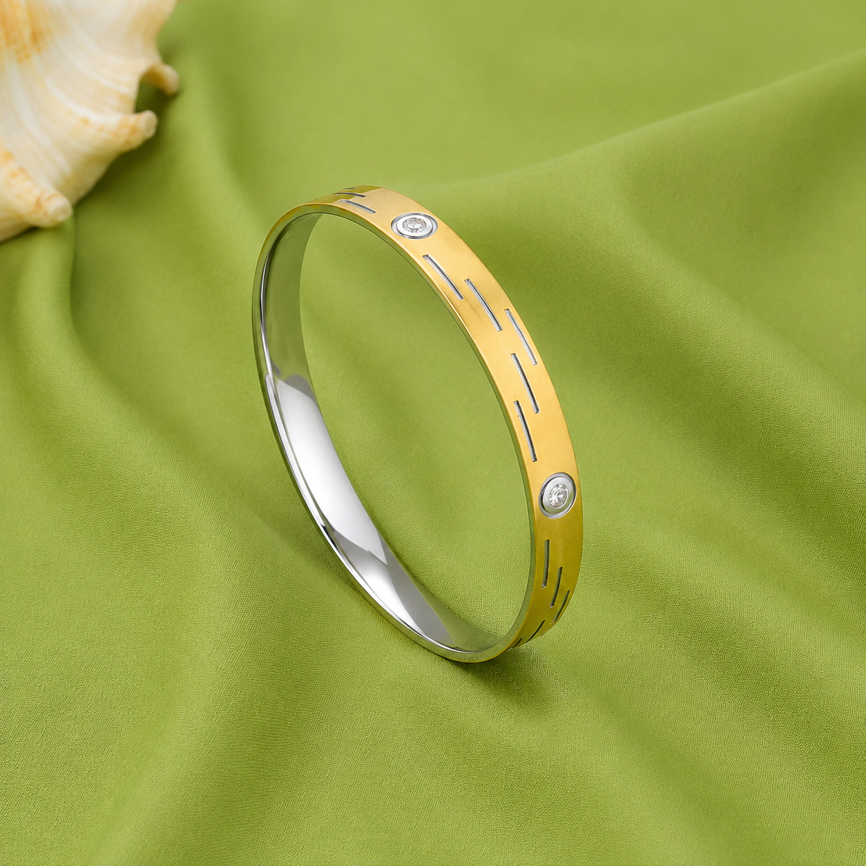 Auric Line Kada – 925 Sterling Silver – OYA by Gemkara view 3