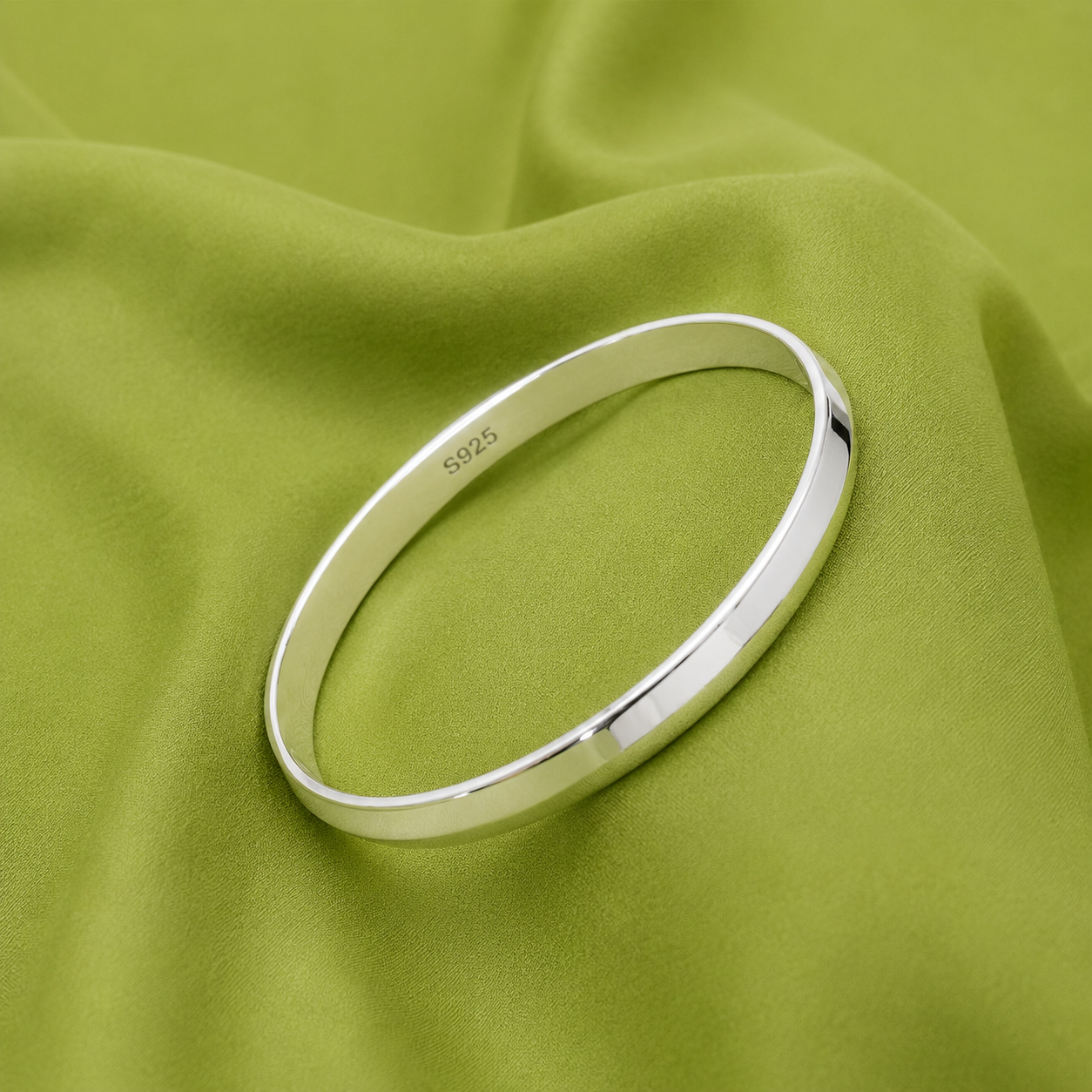 Classic Silver Kada – OYA by Gemkara view 2