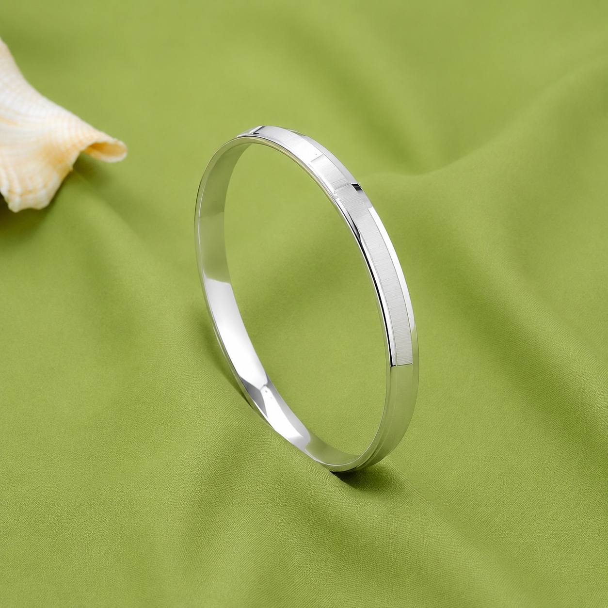 Classic Silver Kada – OYA by Gemkara view 3