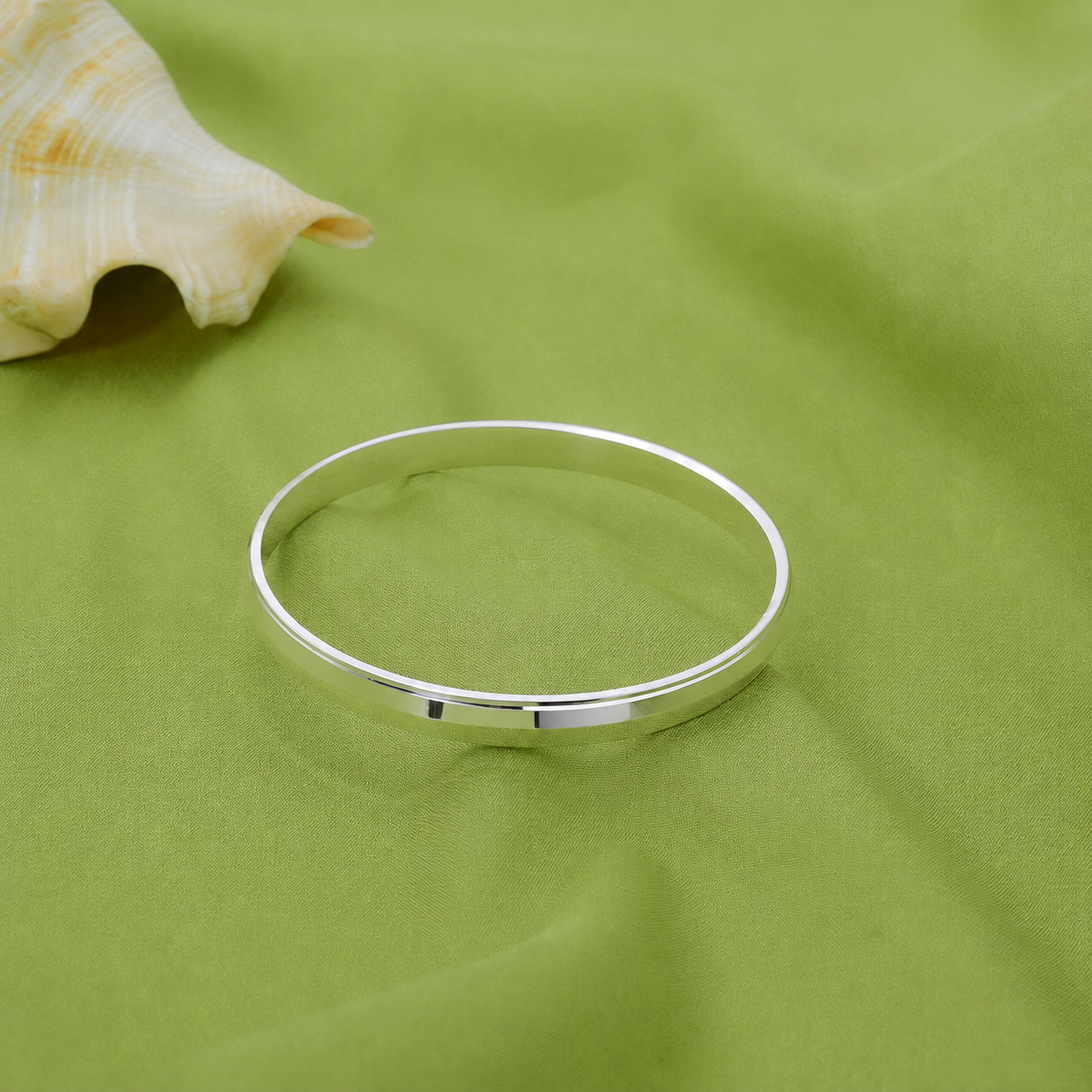 Classic Silver Kada – OYA by Gemkara view 4