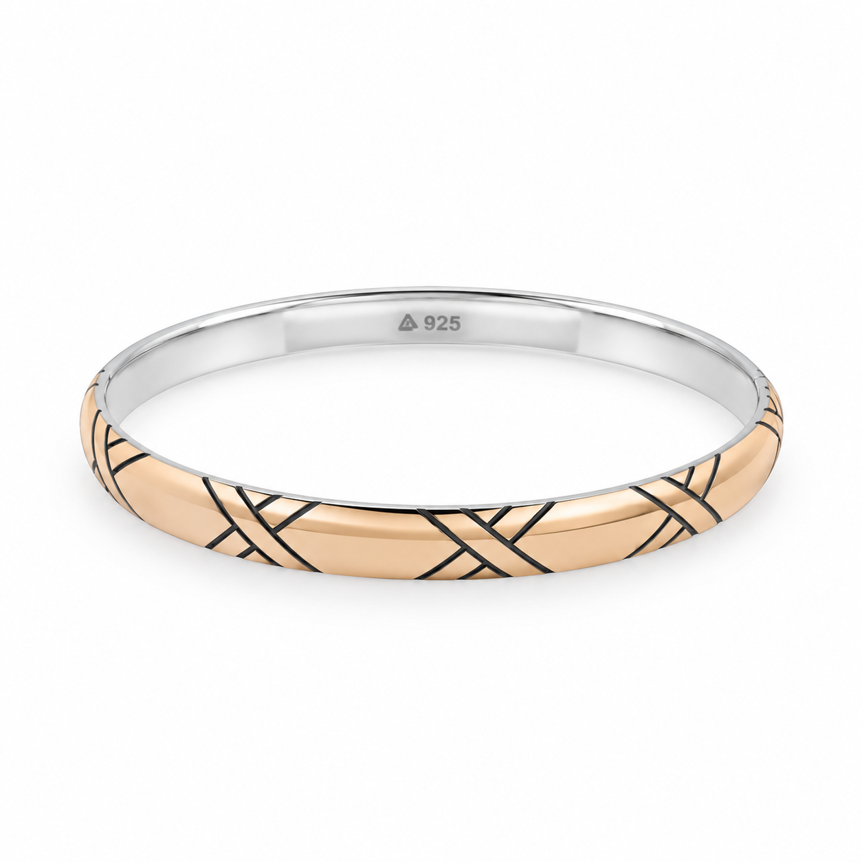 Rose Gold Crossline Kada