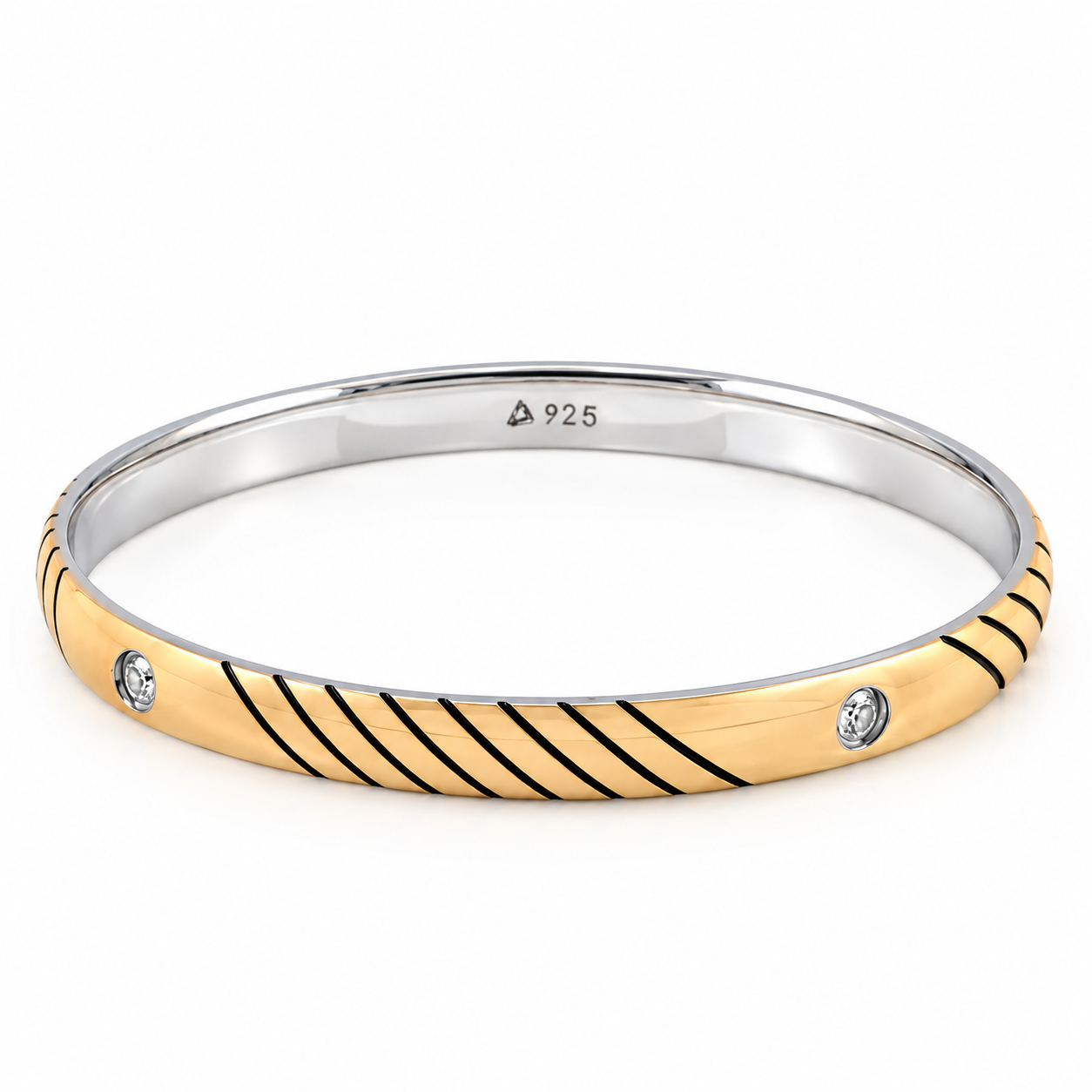 Rose Gold Striped Kada
