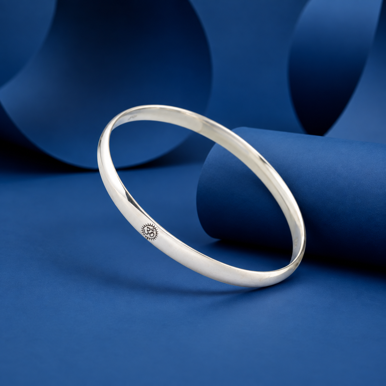 Om Blessing Kada – 925 Sterling Silver – OYA by Gemkara view 3