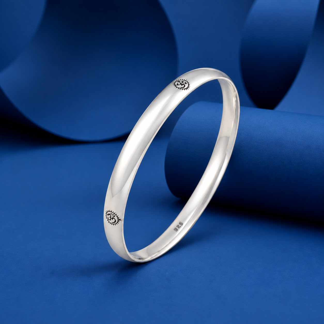 Om Blessing Kada – 925 Sterling Silver – OYA by Gemkara view 4