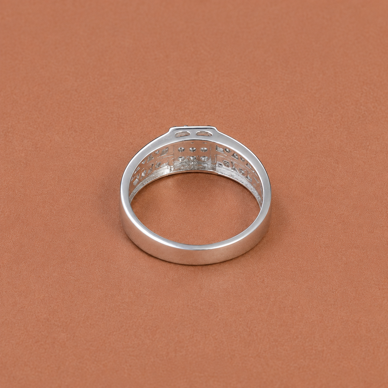 Men’s Silver CZ Cluster Ring – OYA by Gemkara view 4