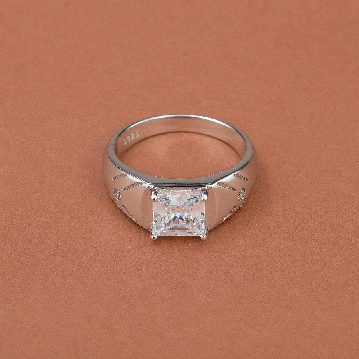 Men’s Silver Princess CZ Ring – OYA by Gemkara view 2