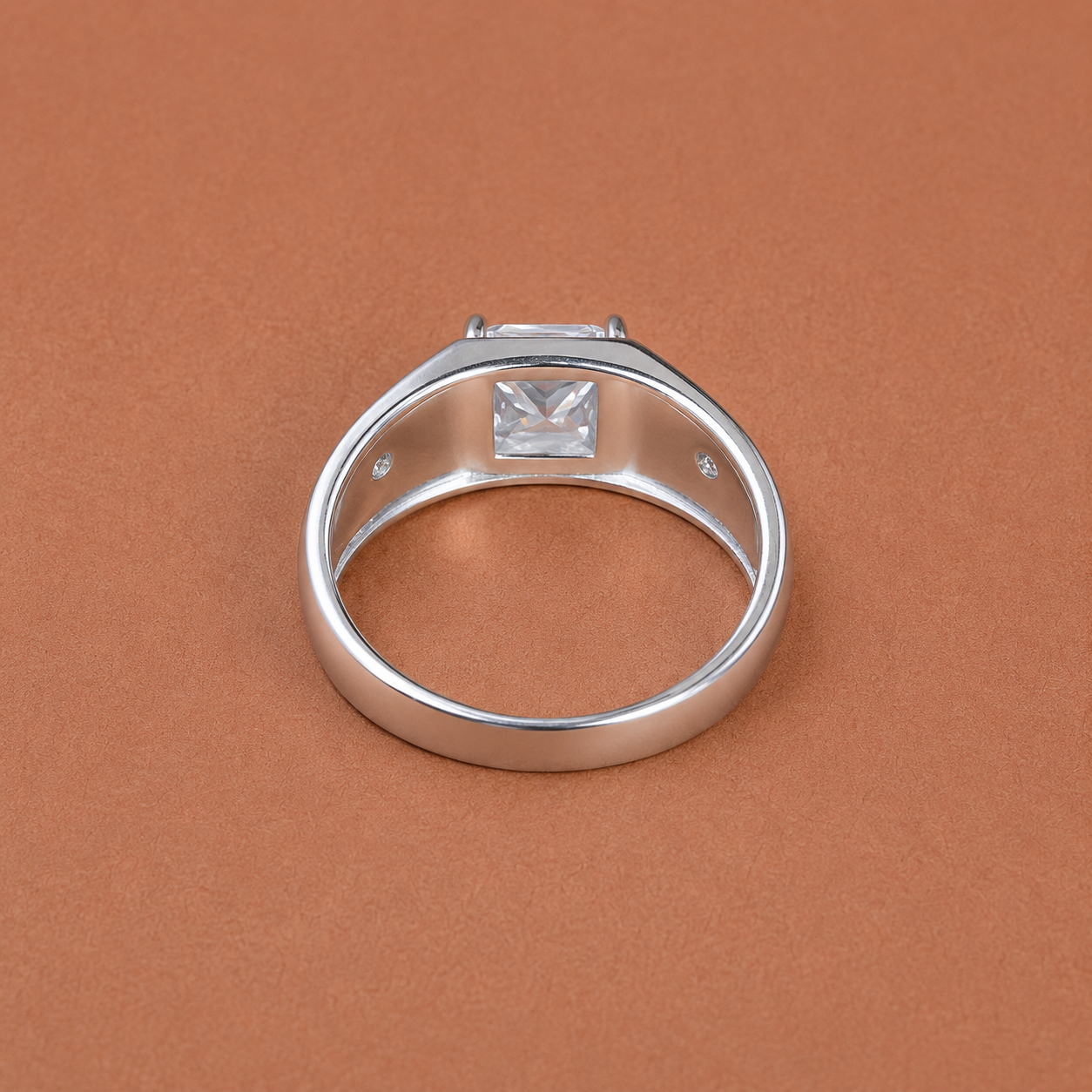 Men’s Silver Princess CZ Ring – OYA by Gemkara view 4