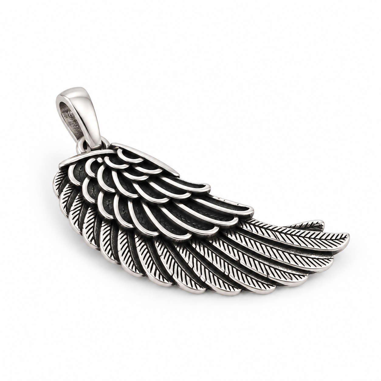Angel Wing Pendant Without Chain – 925 Sterling Silver – OYA by Gemkara view 4