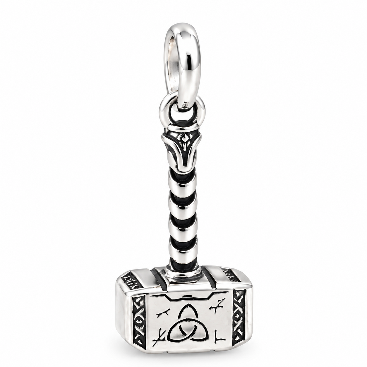 Thor Hammer Pendant Without Chain – 925 Sterling Silver – OYA by Gemkara view 5