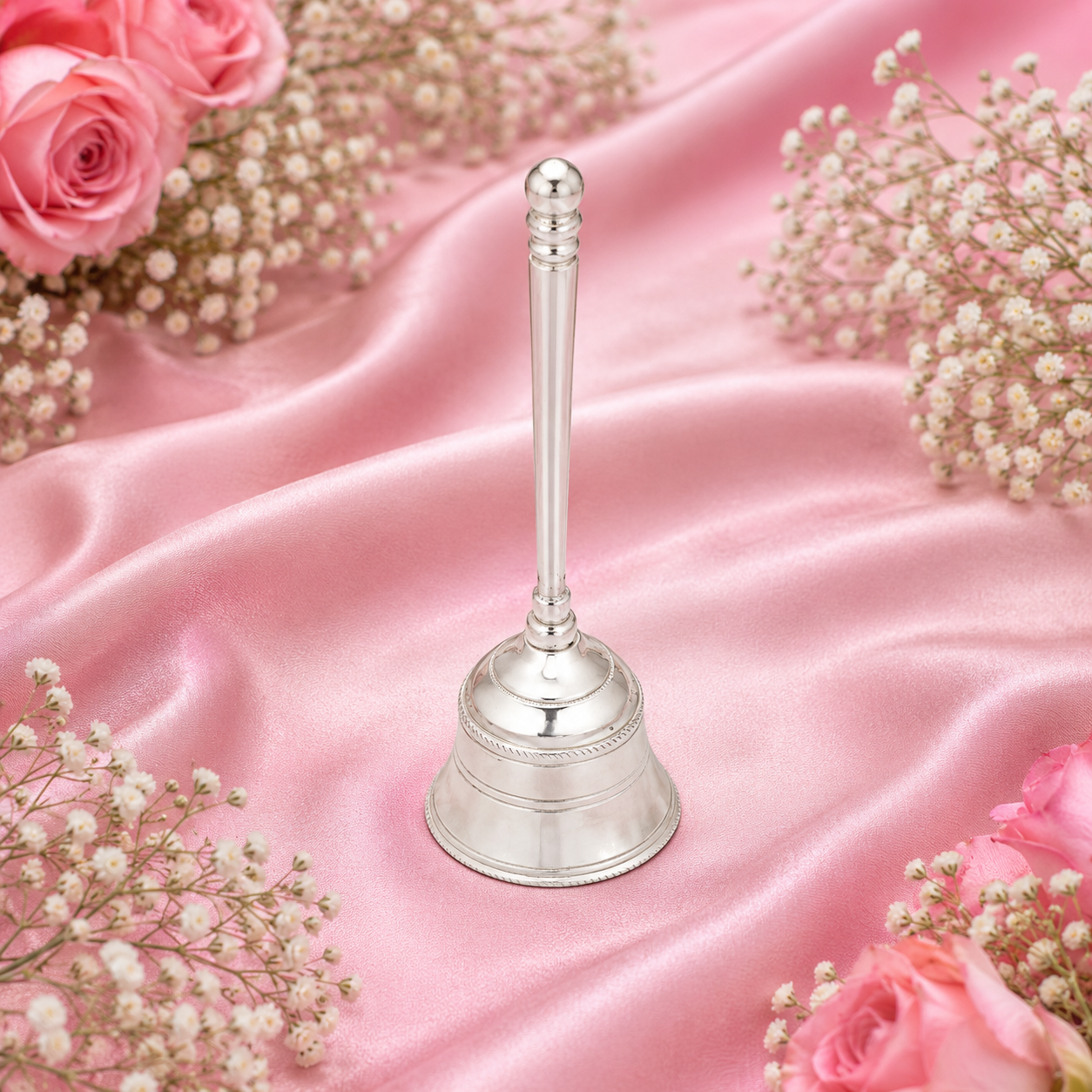 Sterling Silver Pooja Bell – OYA by Gemkara view 3