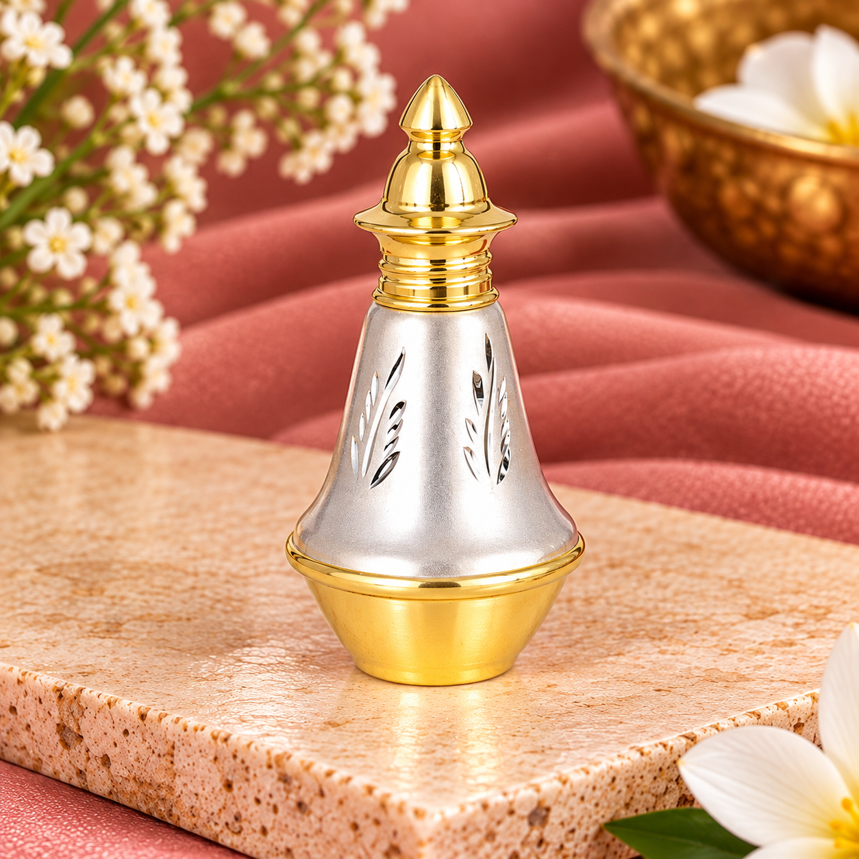 Gold Plated Sindoor Dani – 925 Sterling Silver – OYA by Gemkara view 3