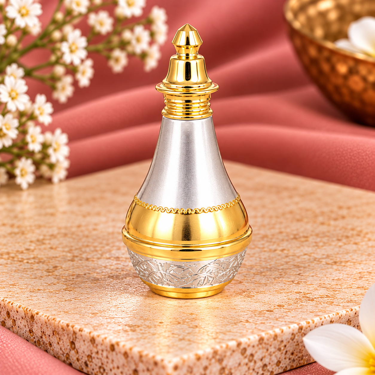 Gold & Silver Plated Sindoor Dani – OYA by Gemkara view 3