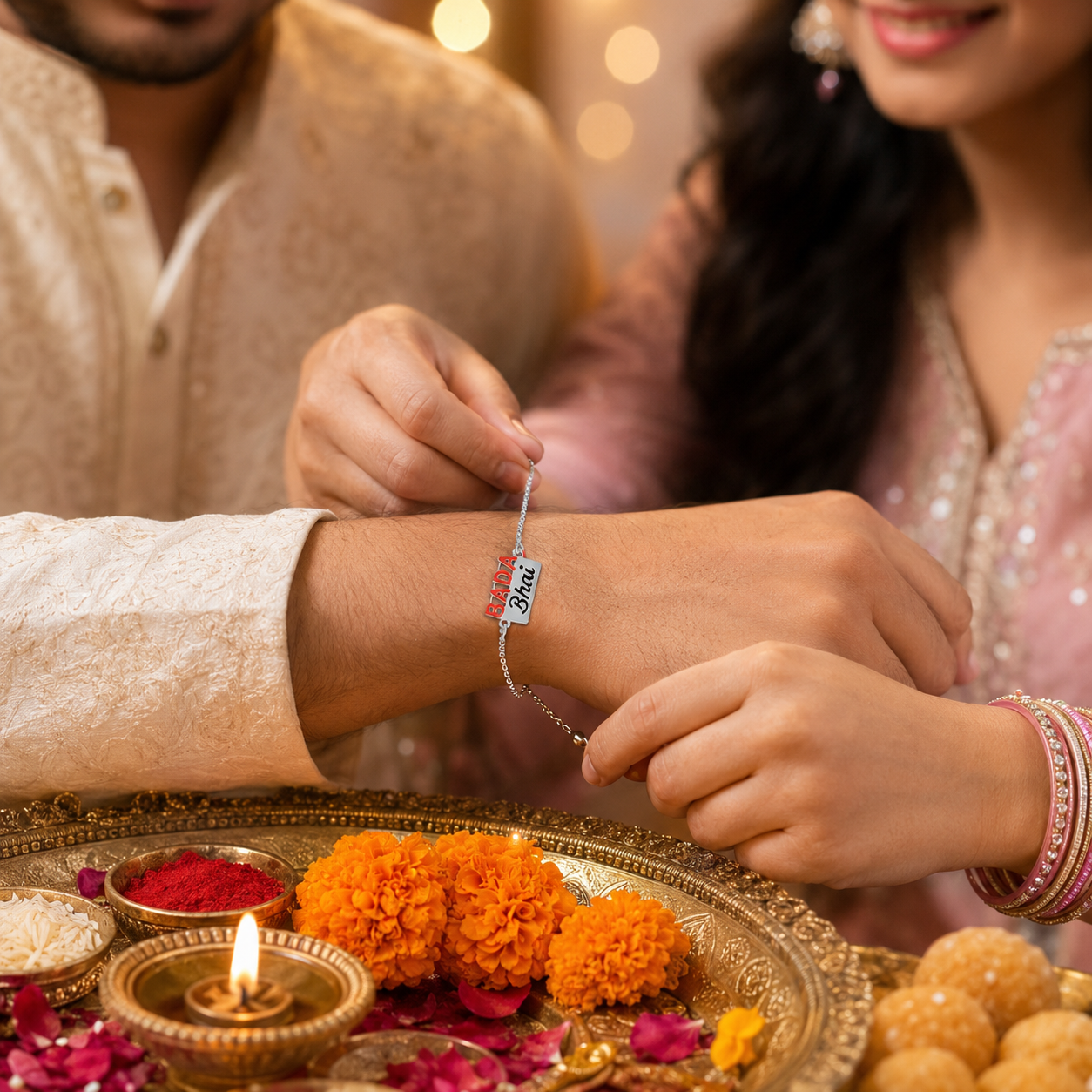 Bada Bhai Silver Rakhi – OYA by Gemkara view 2
