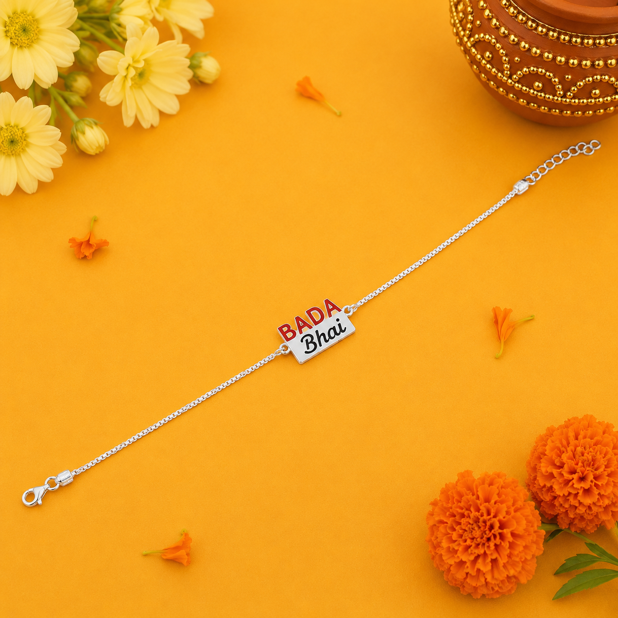 Bada Bhai Silver Rakhi – OYA by Gemkara view 3